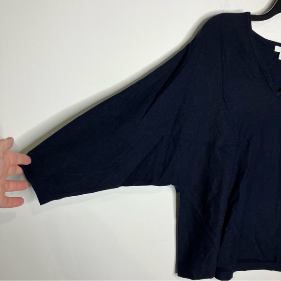 J. Jill lightweight sweater with dolman sleeves navy blue size XS - Picture 2 of 8